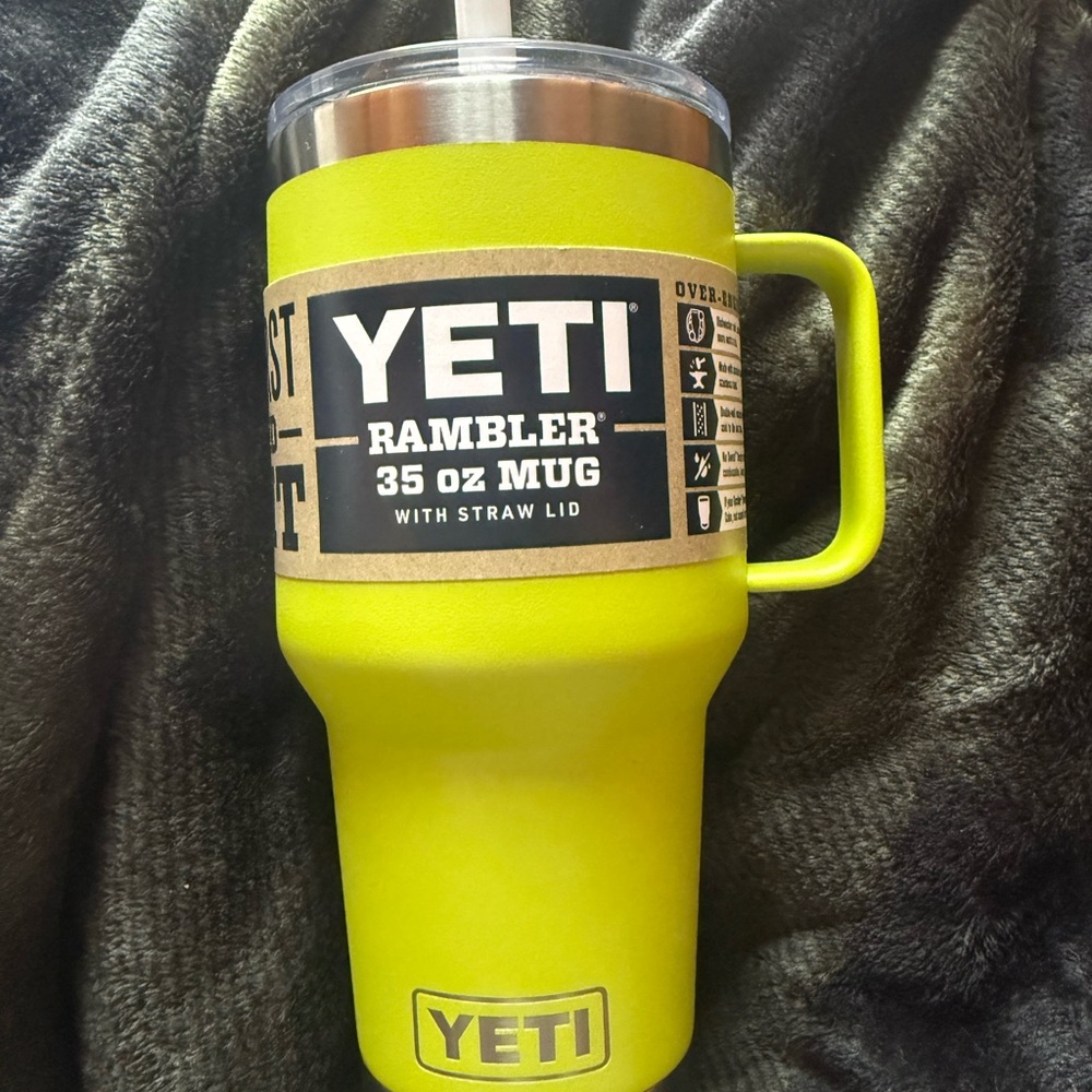 YETI Rambler 35 oz Mug with Straw Lid - Chartreuse